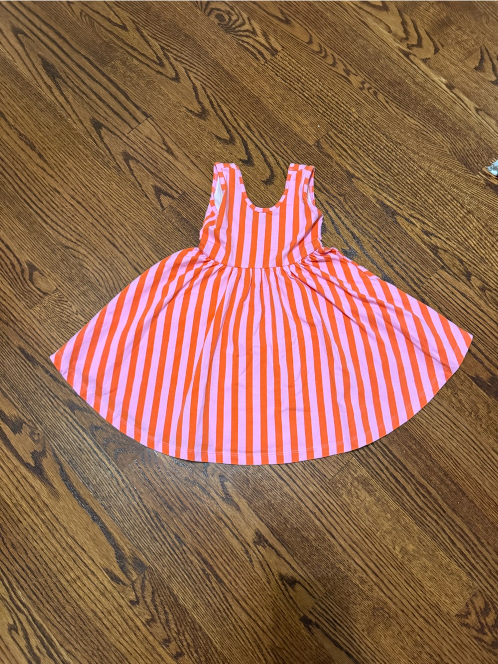 Alice + Ames Tank Swing Dress Orange and Pink striped 3T